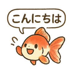 [LINEスタンプ] おしゃべり金魚の可愛いスタンプ