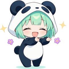 [LINEスタンプ] パンダコスの女の子スタンプ