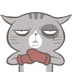[LINEスタンプ] ストリートキャット拳会 ― ニャンパー拳