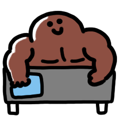 [LINEスタンプ] にっこりマッチョ（日焼け）動くスタンプ