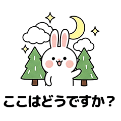 [LINEスタンプ] ウサギのコミュニケーションスタンプ (JA)