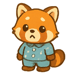 [LINEスタンプ] ねむねむレッサーパンダ パジャマパーティ