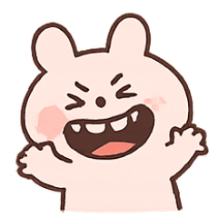 [LINEスタンプ] まんまるうさぎ楽しい日記