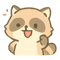 [LINEスタンプ] まるいあらいぐまのきもち日記