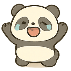 [LINEスタンプ] ぎゅっとパンダ