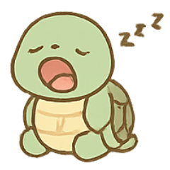 [LINEスタンプ] ねむねむカメ のんびりタイム