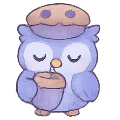 [LINEスタンプ] ブルーベリーマフィンふくろう星空ベーカリ