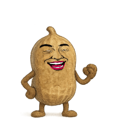 [LINEスタンプ] [アレンジ用]擬人化劇画フェイスピーナッツ