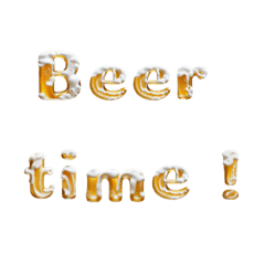 [LINEスタンプ] ビール文字スタンプ
