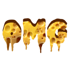 [LINEスタンプ] とろけるチーズ文字