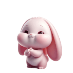 [LINEスタンプ] ピンクうさぎはあなたを無視