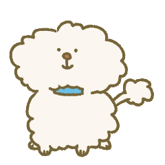[LINEスタンプ] 毛量が多いトイプードル