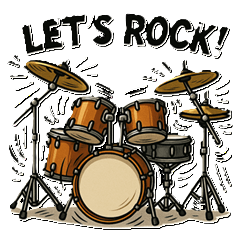 [LINEスタンプ] やんちゃんなドラム 