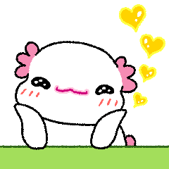[LINEスタンプ] かわいい赤ちゃんウーパールーパー！