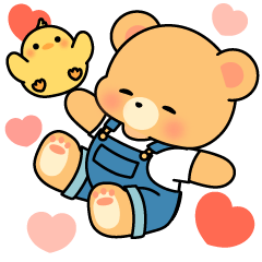 [LINEスタンプ] 毎日使える♪クマぴよの日常＆敬語スタンプ