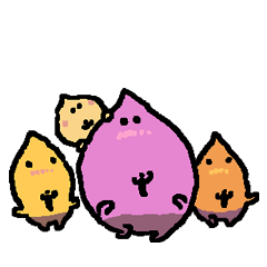 [LINEスタンプ] あつあつ焼きいもフレンズ