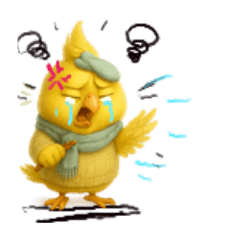 [LINEスタンプ] 無言ネガティブオカメインコ