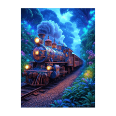 [LINEスタンプ] 幻想鉄道と美しい風景