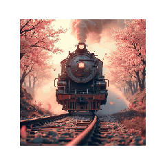 [LINEスタンプ] Seasons of Train 四季折々の電車.汽車