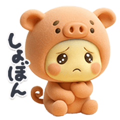 [LINEスタンプ] ふてブタっち♡脱力スタンプ