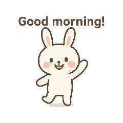 [LINEスタンプ] Fluffy Bunny英語版