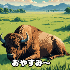 [LINEスタンプ] のんびりバッファロー