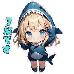 [LINEスタンプ] ドジかわ☆サメっ子スタンプ