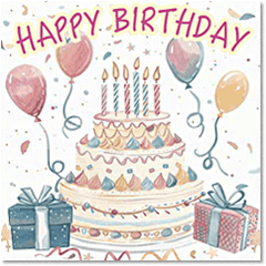 [LINEスタンプ] ♡やさしく飛び出す♡誕生日＆季節イベント