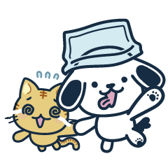 [LINEスタンプ] ふくろいぬ＆こまりねこ 