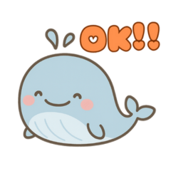 [LINEスタンプ] ゆるくて可愛いくじらスタンプ