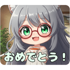[LINEスタンプ] 赤い眼鏡の精霊みなみちゃんプレミアム