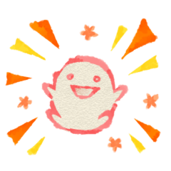 [LINEスタンプ] まるっとした白いなにかスタンプ