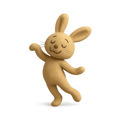 [LINEスタンプ] うさぎのぬいぐるみ ナノちゃん ダンス編