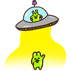 [LINEスタンプ] 枝豆うさぎ＆宇宙人
