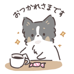 [LINEスタンプ] パピヨンのスタンプ② 敬語編 トライカラー