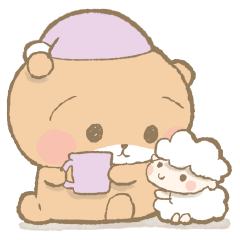 [LINEスタンプ] 夜ふかしくまのネムー。