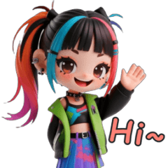 [LINEスタンプ] XinraBeat Q：クールガールRoxy