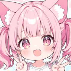 [LINEスタンプ] ピンク猫耳ツインテール日常スタンプの画像（メイン）