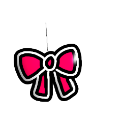 [LINEスタンプ] リボンのオーナメントです