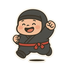 [LINEスタンプ] ぽっちゃり忍者の毎日