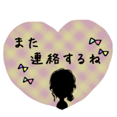 [LINEスタンプ] くすみカラー 影絵風＆女子の日常スタンプ