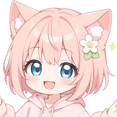 [LINEスタンプ] アプリコット猫耳パーカーな女の子スタンプ