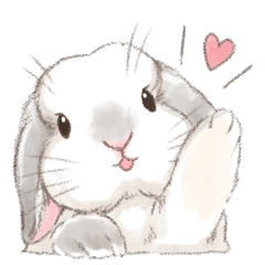 [LINEスタンプ] 日常使い「垂れ耳うさぎ（フロスティ）