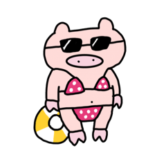 [LINEスタンプ] ブヒちゃん夏編 fetchpriority=high