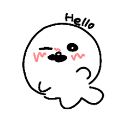 [LINEスタンプ] 赤ちゃんアザラシのゆるいチビイラスト