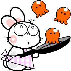 [LINEスタンプ] おはうさ再び【夏のだじゃれな過し方】