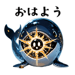 [LINEスタンプ] やみかわ魔獣2_クジラ
