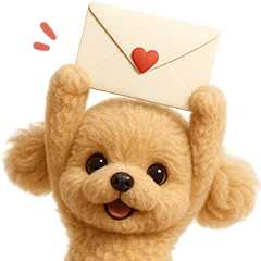 [LINEスタンプ] 【3D】毎日使える挨拶♡トイプードル
