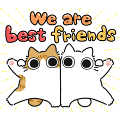 [LINEスタンプ] ねこぽっくる茶白【友達】
