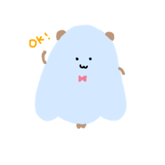 [LINEスタンプ] おばけになりたいくま